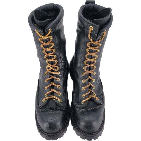 White's Hathorn Boots Men 10.5 Black Leather Work Boots USA Explorer Firefighter - Picture 12 of 16